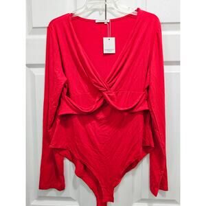 MANGOPOP Bodysuit- Red- Size XXL